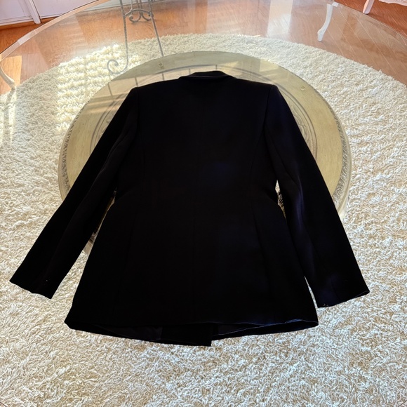 Vtg Ann Tjian for Kenar Double-Breasted Blazer Jacket Womens Sz 4 Black Career - Picture 6 of 12